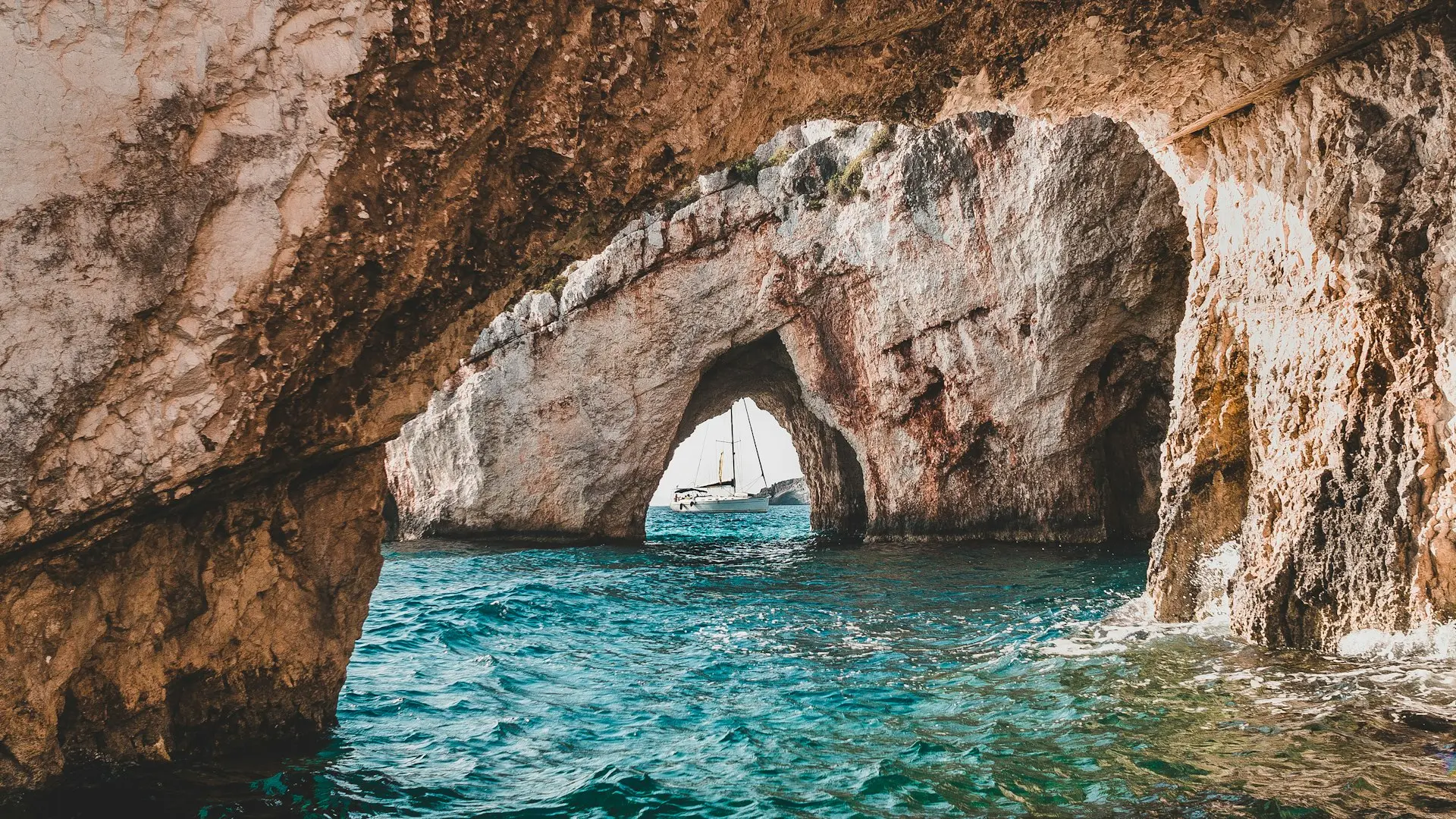 underwater caves during daytime